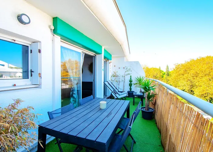 T2 - Terrasse - 3 Min A Pieds Des Plages- Parking Privee - Clim - Wifi - 4 Pax