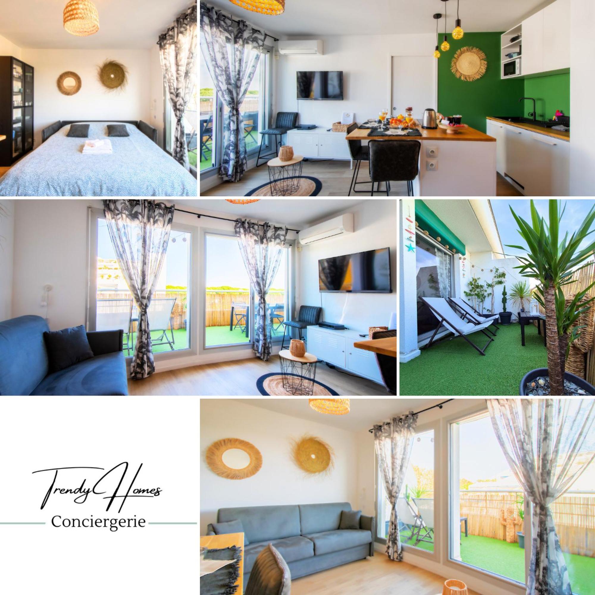 T2 - Terrasse - 3 Min A Pieds Des Plages- Parking Privee - Clim - Wifi - 4 Pax * La Grande-Motte